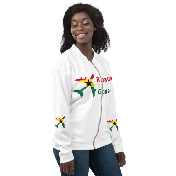 RepatriateToGhana.com (R2GH.com) Unisex Bomber Jacket - Image 4