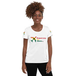 All-Over Print RepatriateToGhana.com (R2GH.com) Women’s Athletic T-shirt