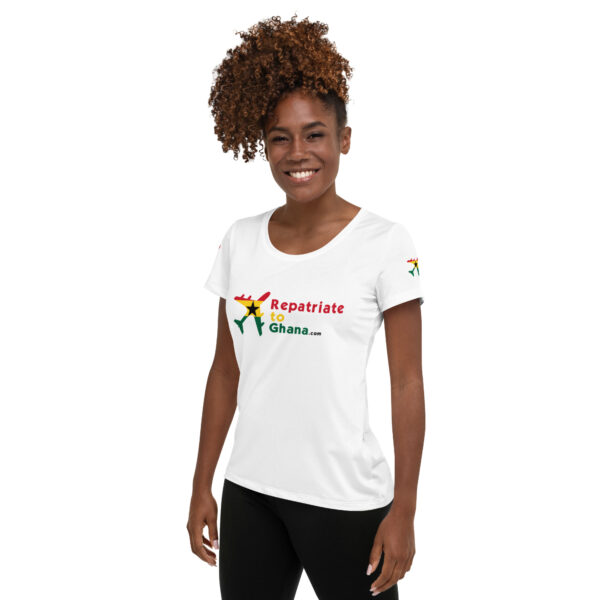 All-Over Print RepatriateToGhana.com (R2GH.com) Women's Athletic T-shirt - Image 3