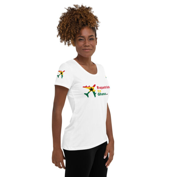 All-Over Print RepatriateToGhana.com (R2GH.com) Women's Athletic T-shirt - Image 4