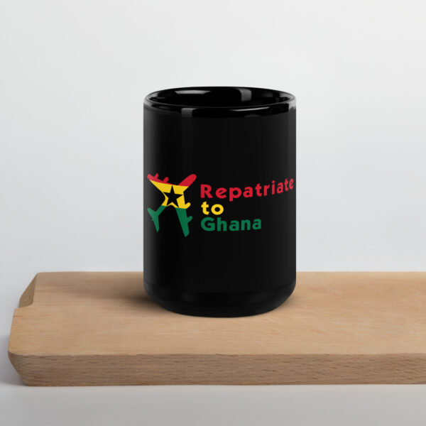 RepatriateToGhana.com (R2GH.com) Black Glossy Mug - Image 5