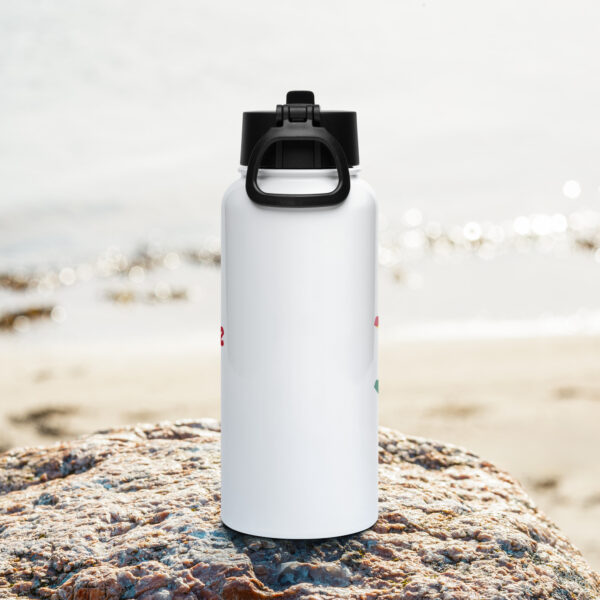 RepatriateToGhana.com (R2GH.com) Stainless steel water bottle with a straw lid