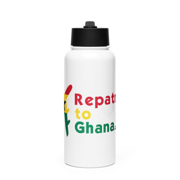 RepatriateToGhana.com (R2GH.com) Stainless steel water bottle with a straw lid - Image 6