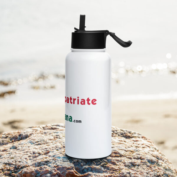 RepatriateToGhana.com (R2GH.com) Stainless steel water bottle with a straw lid - Image 3