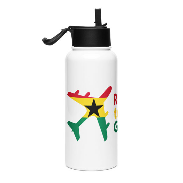 RepatriateToGhana.com (R2GH.com) Stainless steel water bottle with a straw lid - Image 8