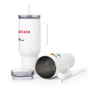 RepatriateToGhana.com (R2GH.com) Travel mug with a handle