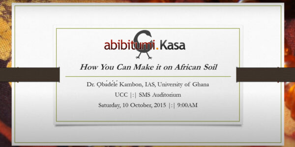 How you can make it on Afrikan Soil: An Abibitumi Kasa Case Study