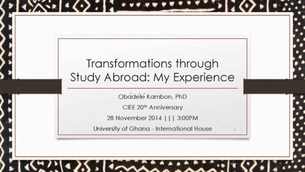 Transformations through Study Abroad: My Experience