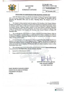 Read more about the article Prof. Ọbádélé Bakari Kambon Invited as Panelist for Ghana’s Diaspora Summit 2025