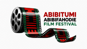 Official Abibitumi Abibifahodie Film Festival reel and patterned filmstrip logo