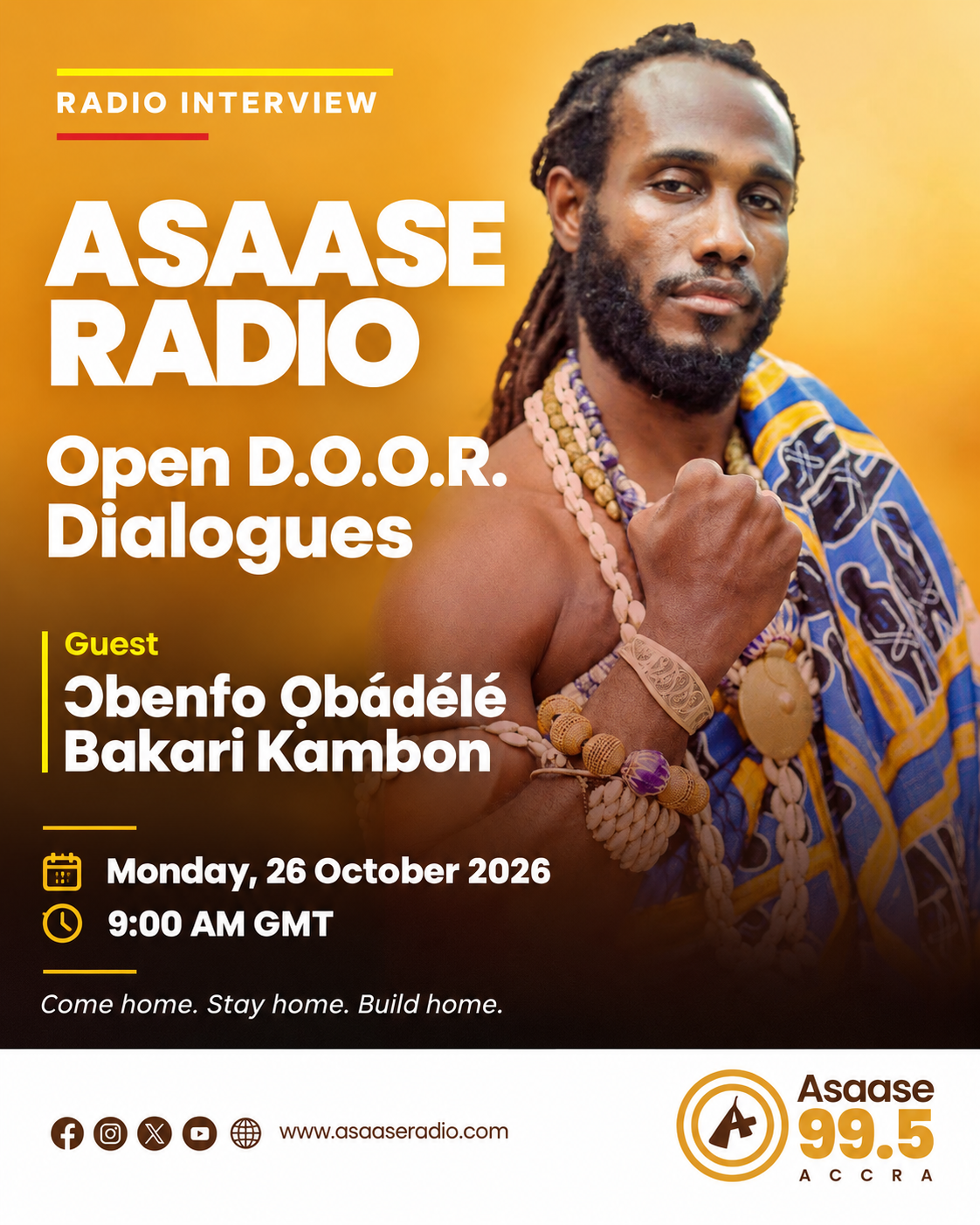 You are currently viewing Asaase Radio: Ɔbenfo Ọbádélé Bakari Kambon on Open D.O.O.R. Dialogues