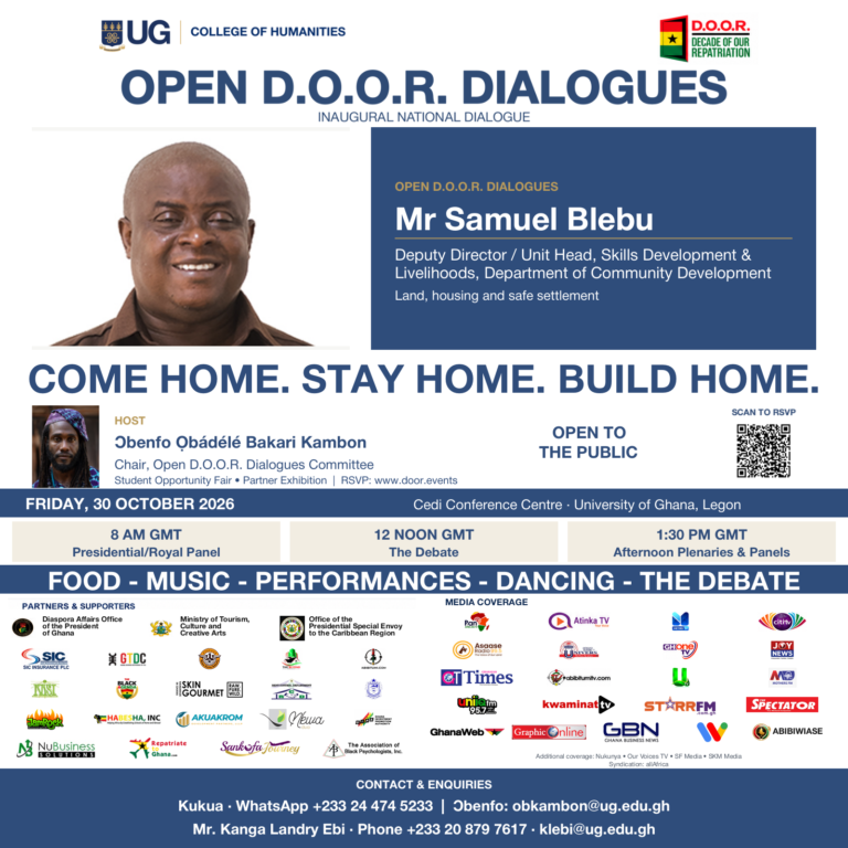 Read more about the article 6 days left — Open D.O.O.R. Dialogues with Mr. Samuel Blebu