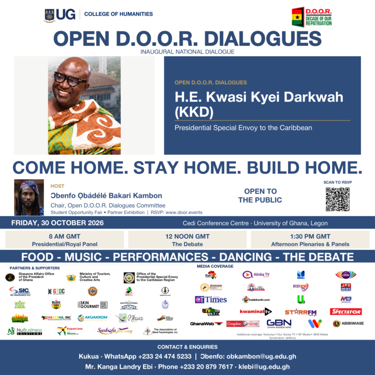 Read more about the article 4 days left — Open D.O.O.R. Dialogues with H.E. Kwasi Kyei Darkwah