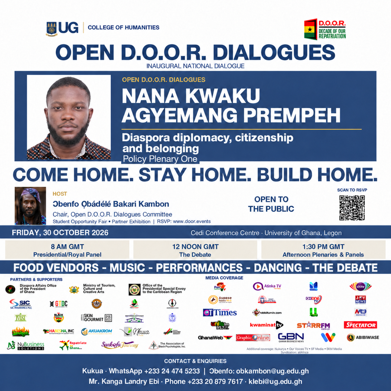 Read more about the article 4 days left — Open D.O.O.R. Dialogues with Nana Kwaku Agyemang Prempeh