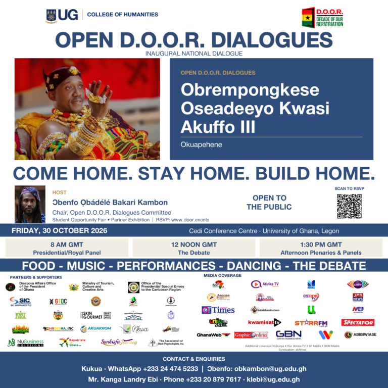 Read more about the article 8 days left — Open D.O.O.R. Dialogues with Obrempongkese Oseadeeyo Kwasi Akuffo III, Okuapehene