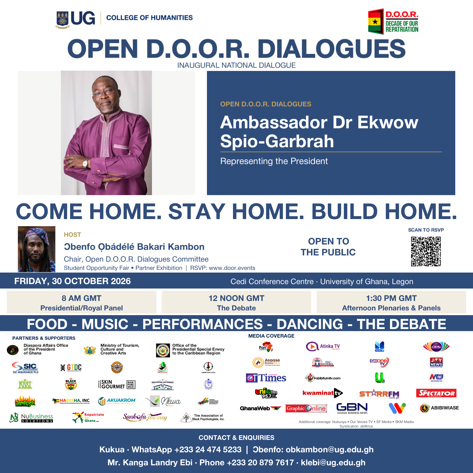 Read more about the article 9 days left — Open D.O.O.R. Dialogues with Ambassador Dr Ekwow Spio-Garbrah