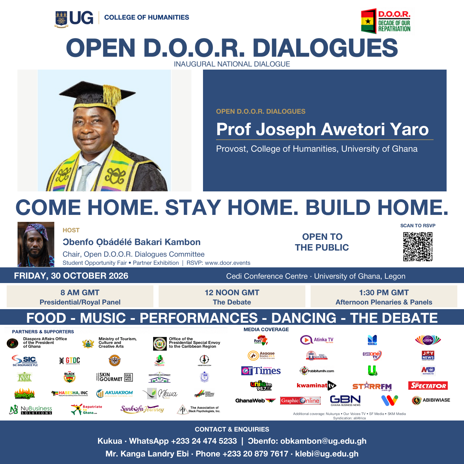 Read more about the article 2 days left — Open D.O.O.R. Dialogues with Prof. Joseph Awetori Yaro